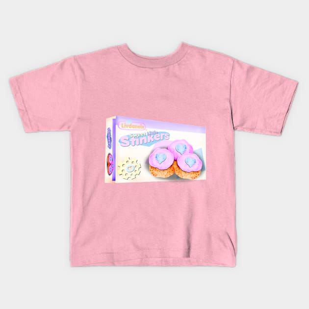 Livdaneix | Sweet Little Stinkers | Cake Box Kids T-Shirt by Livvy